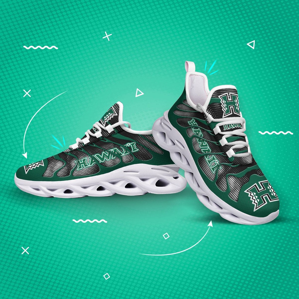 Awaii Rainbow Warriors Ncaa Max Soul Sneaker New Dttcl8822