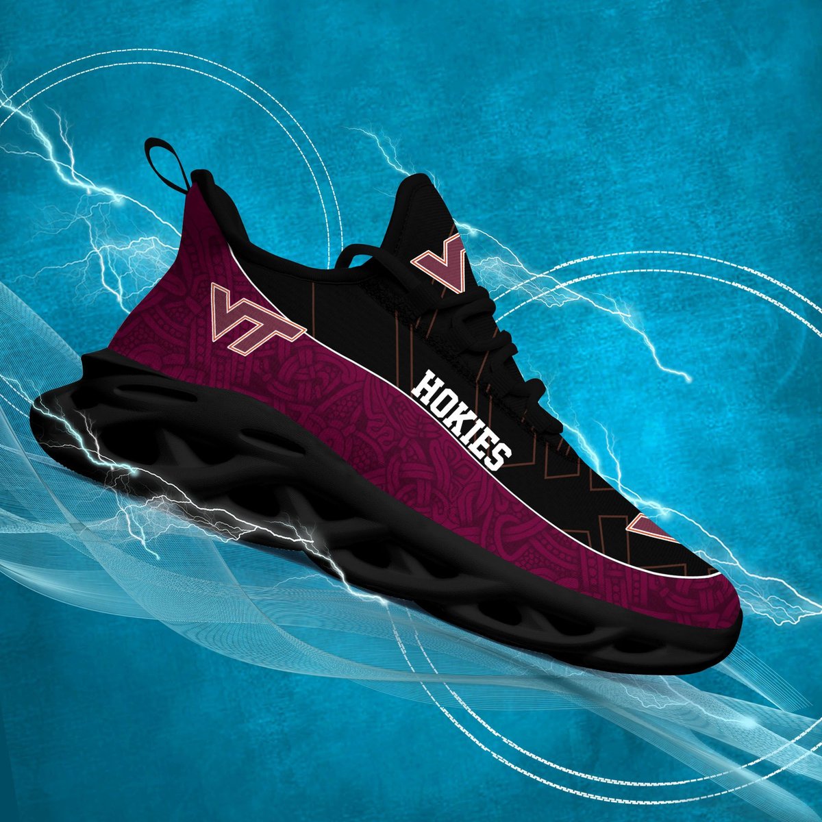 Virginia Tech Hokies Ncaa1 Max Soul Sneakers New Trending Gift For Sport Lovers, Perfect Choice Camping Travel For Men Women