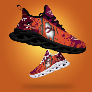 Virginia Tech Hokies Ncaa1 Max Soul Sneakers New Trending Gift For Sport Lovers, Perfect Choice Camping Travel For Men Women