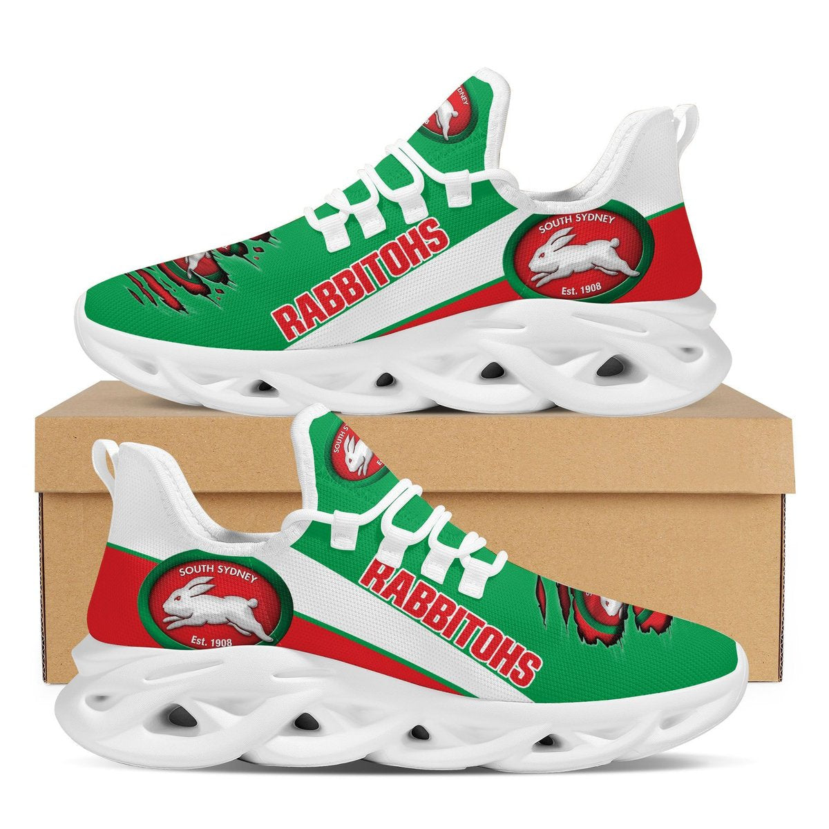 Nrl South Sydney Rabbitohs Max Soul Sneakers Running Sports Shoes For Men Women For Men Women