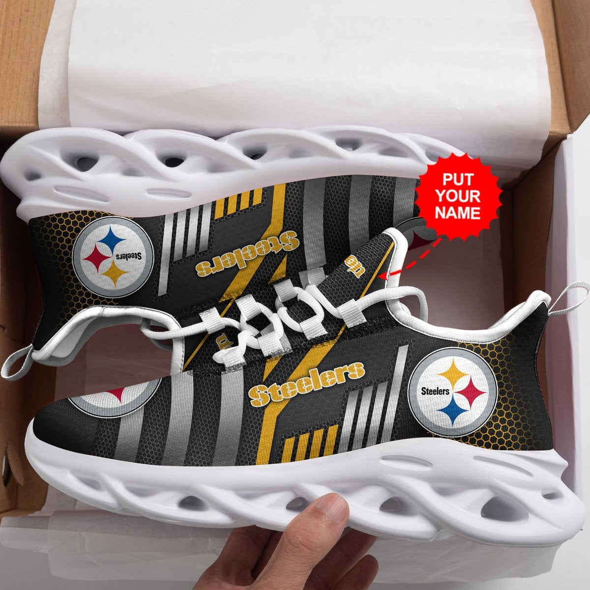 Pittsburgh Steelers Custom Personalized Max Soul Sneakers Running Sports Shoes For Men Women For Men Women