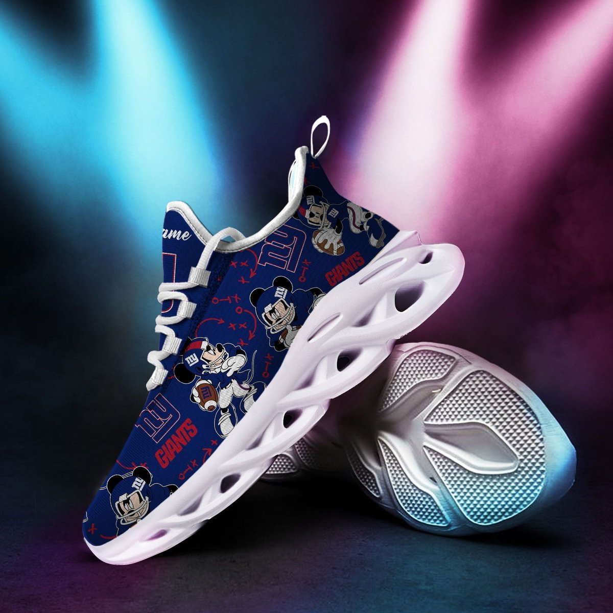 New York Giants Mickey Custom Personalized Max Soul Sneakers Running Sports Shoes For Men Women For Men Women