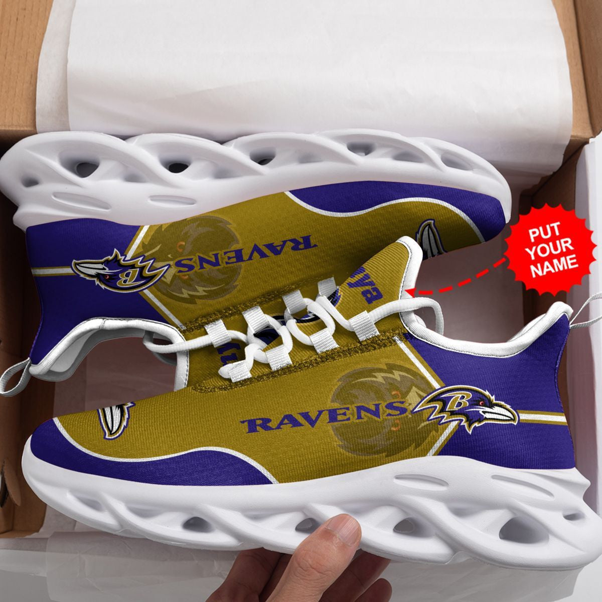 Baltimore Ravens Custom Personalized Max Soul Sneakers Running Sports Shoes For Men Women For Men Women