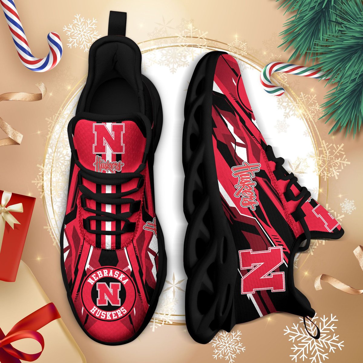 Ebraska Cornhuskers Ncaa2-max Soul Sneakers For This Season Na26574 Perfect Choice Sport Beautiful Printing