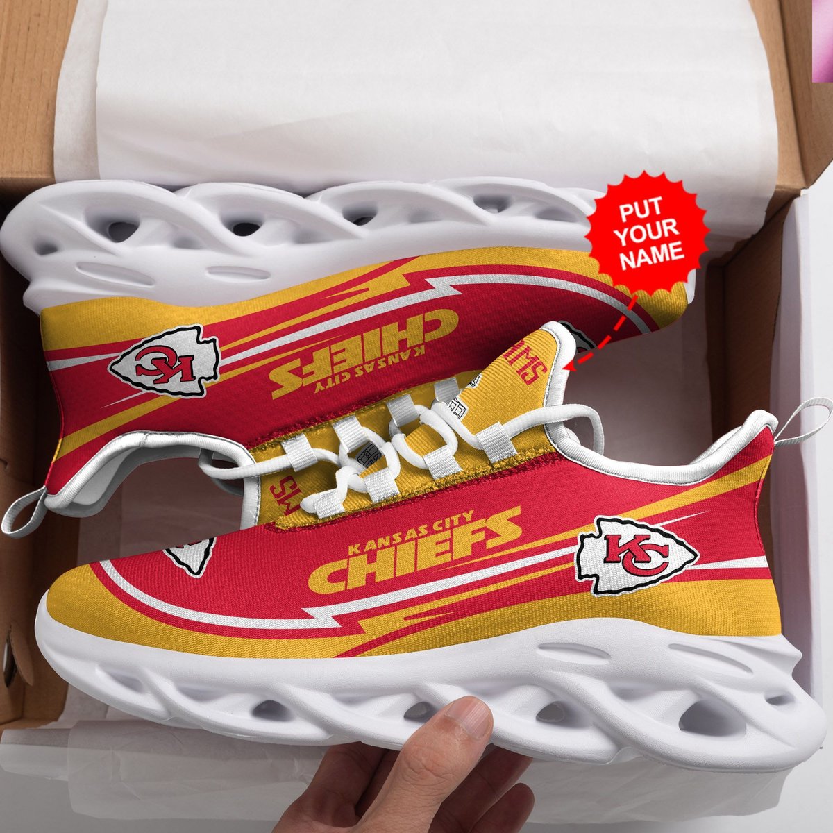 Kansas City Chiefs Custom Personalized Max Soul Sneakers Running Sports Shoes For Men Women For Men Women
