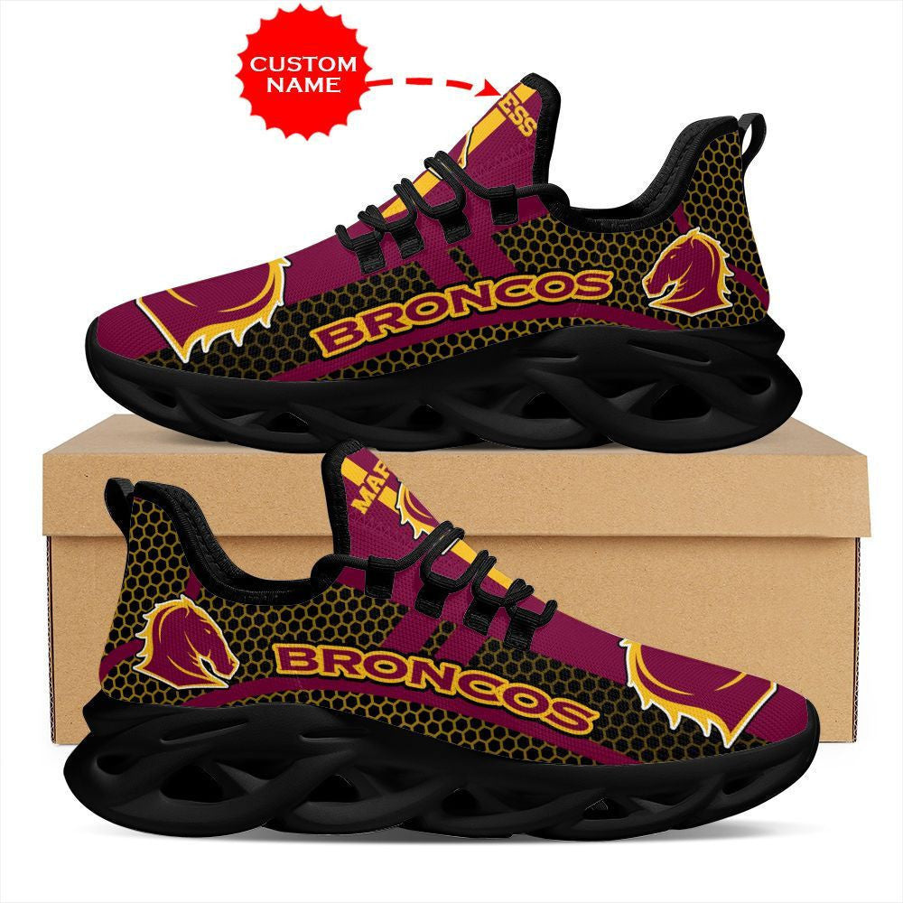 Brisbane Broncos Shoes Max Soul Luxury Nrl Custom Name 06 M3htn0939 For Men Women