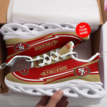 San Francisco 49ers Custom Name Max Soul Sneakers For Men Women