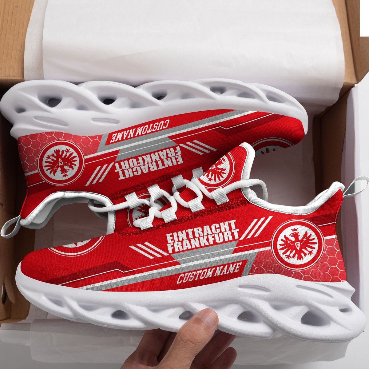 Eintracht Frankfurt Custom Personalized Max Soul Sneakers Running Sports Shoes For Men Women Football Fan Football Fan For Men Women