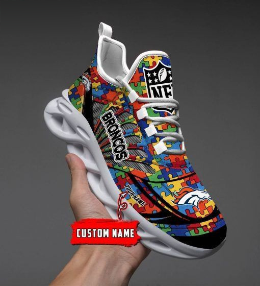 Enver Broncos Nfl Autism M5 Personalized Max Soul Shoes