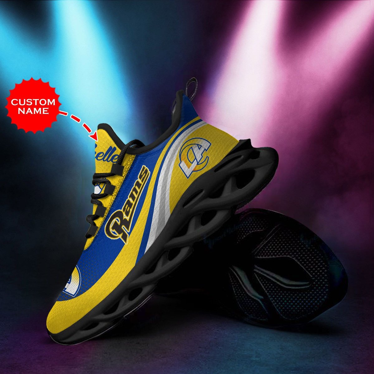Los Angeles Rams Custom Name Personalized Max Soul Sneakers Running Sports Shoes For Men Women For Men Women