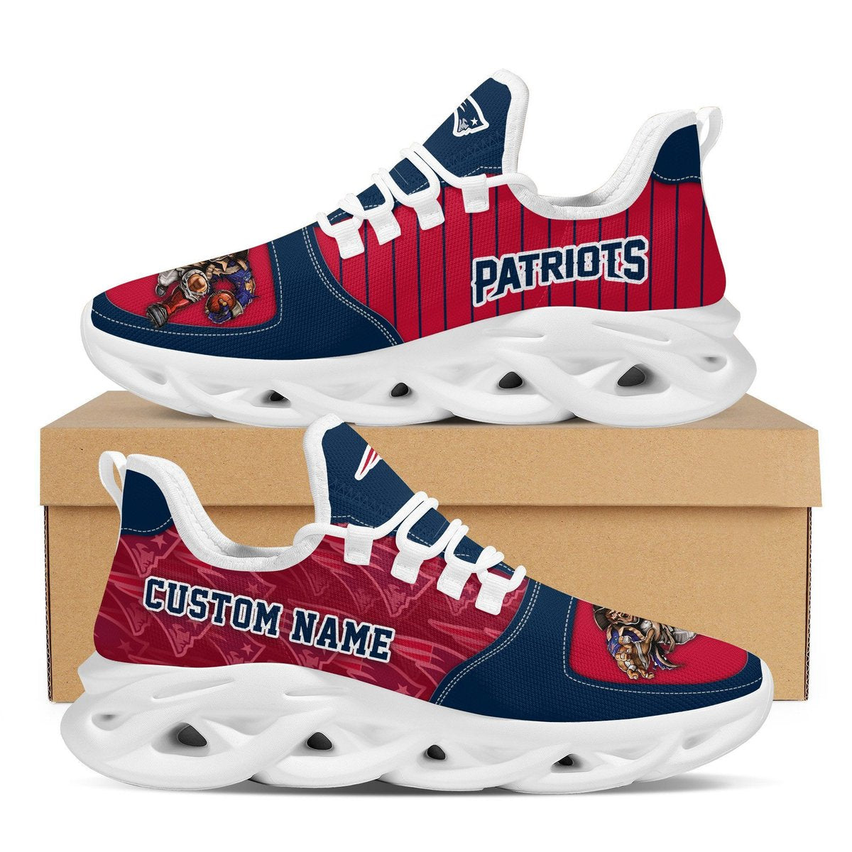 New England Patriots Custom Personalized Max Soul Sneakers Running Sports Shoes For Men Women For Men Women