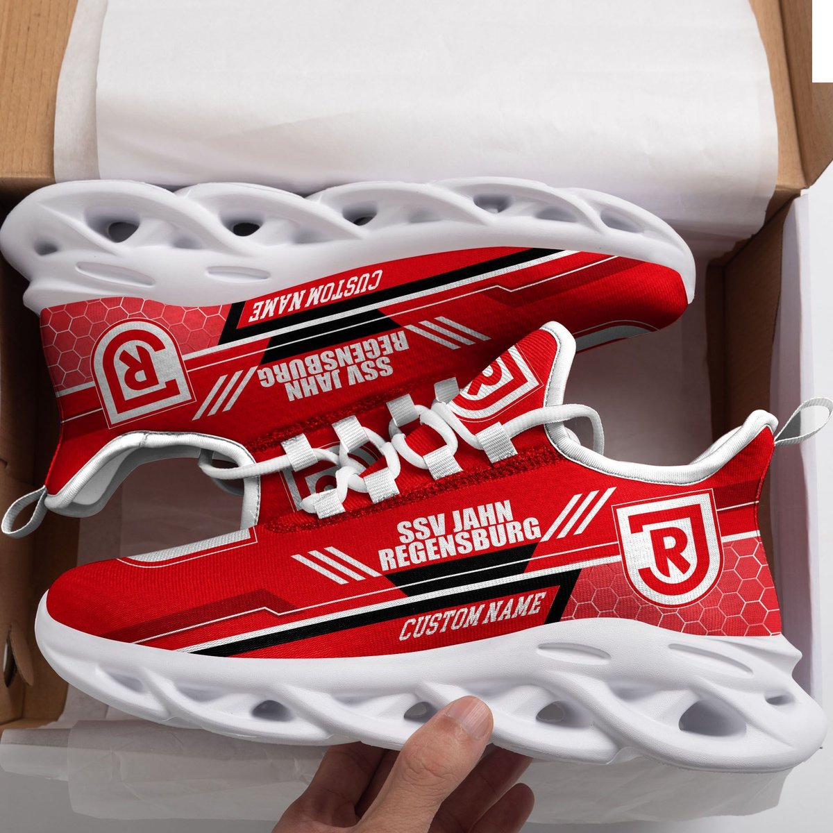 Ssv Jahn Regensburg Custom Personalized Max Soul Sneakers Running Sports Shoes For Men Women Football Fan Football Fan For Men Women