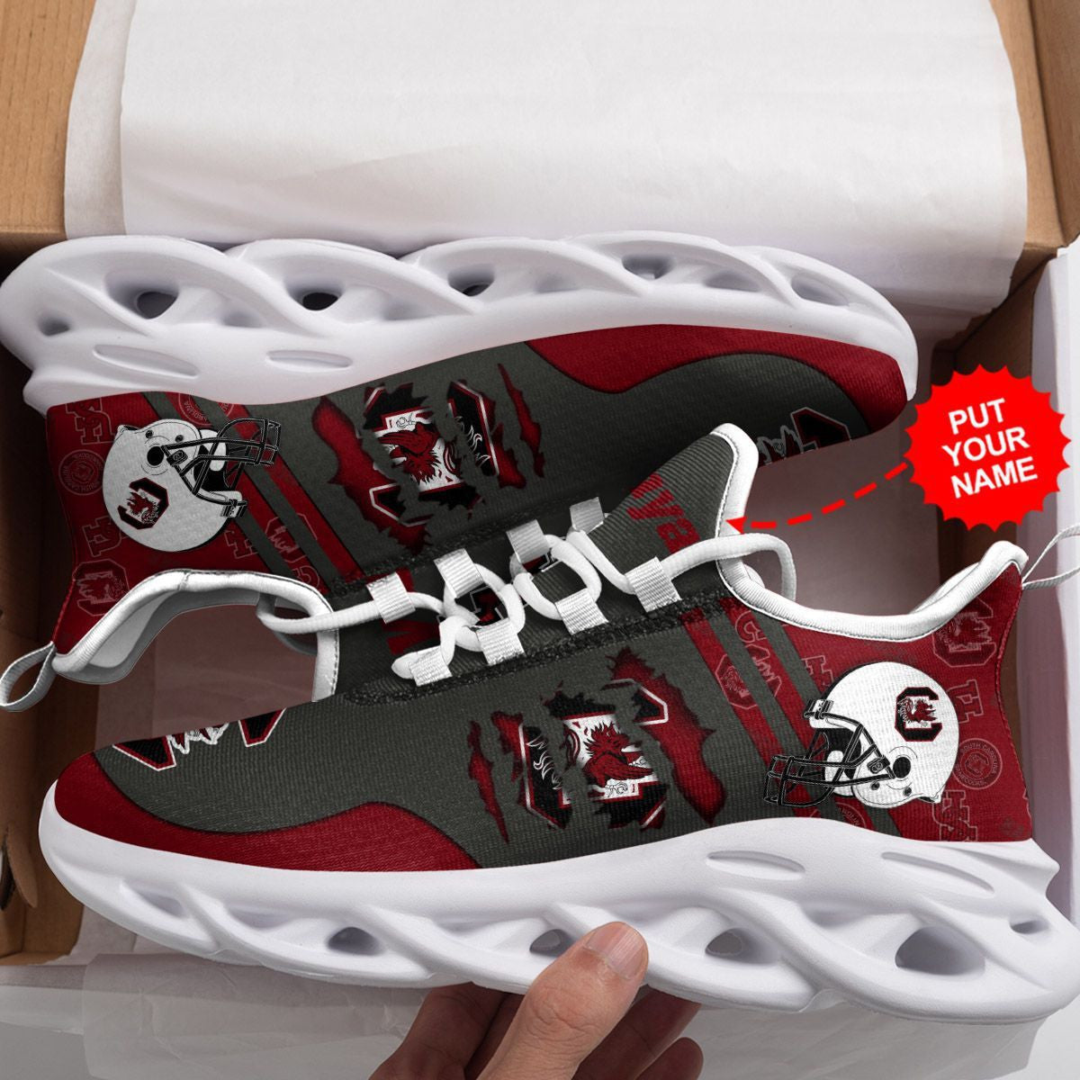 South Carolina Gamecocks Custom Personalized Max Soul Sneakers Running Sports Shoes For Men Women For Men Women