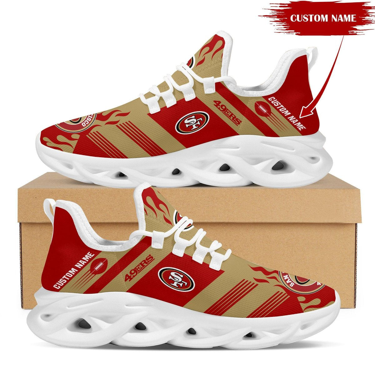 San Francisco 49ers Custom Personalized Max Soul Sneakers Running Sports Shoes For Men Women For Men Women