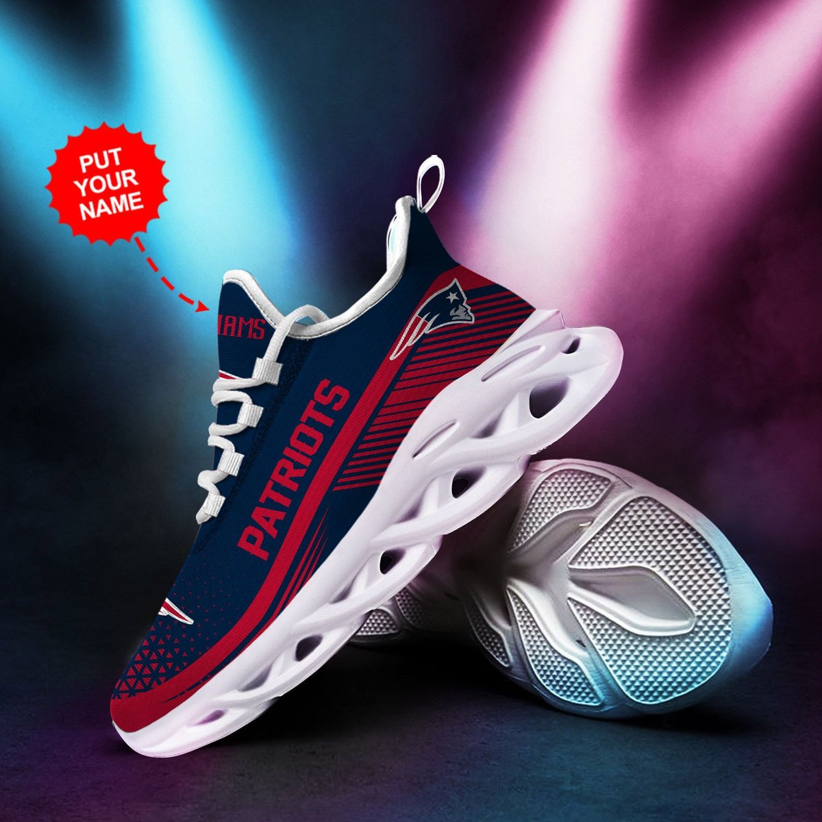 New England Patriots Custom Personalized Max Soul Sneakers Running Sports Shoes For Men Women For Men Women