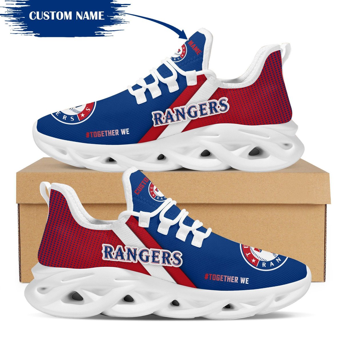 Texas Rangers Custom Personalized Max Soul Sneakers Running Sports Shoes For Men Women For Men Women