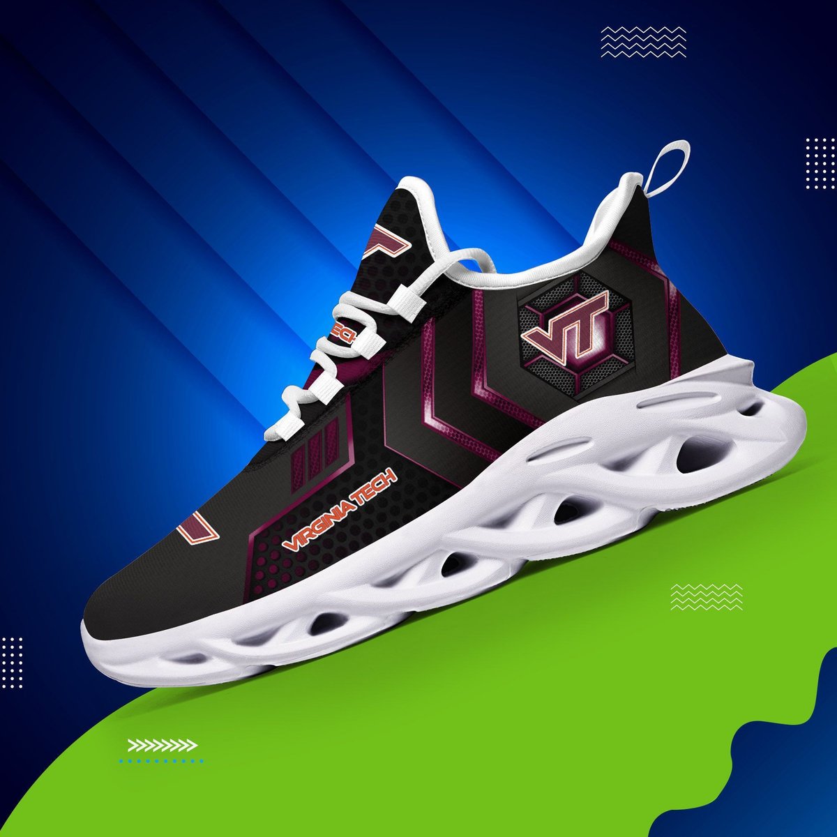 Virginia Tech Hokies Max Soul Sneaker Dtms269019 For Men Women
