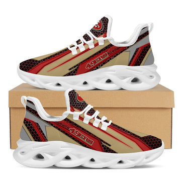 San Francisco 49ers Geometric Hexagon Design Trending Max Soul Clunky Sneaker Shoes For Mens Womensamerican Football Team Fans For Men Women