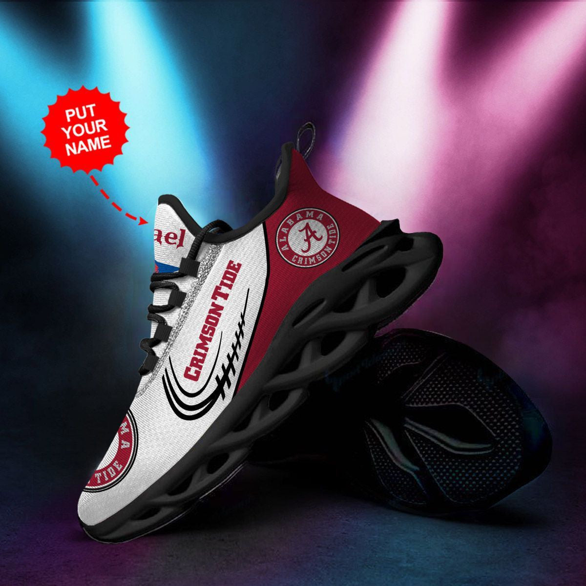 Alabama Crimson Tide Custom Personalized Max Soul Sneakers Running Sports Shoes For Men Women For Men Women