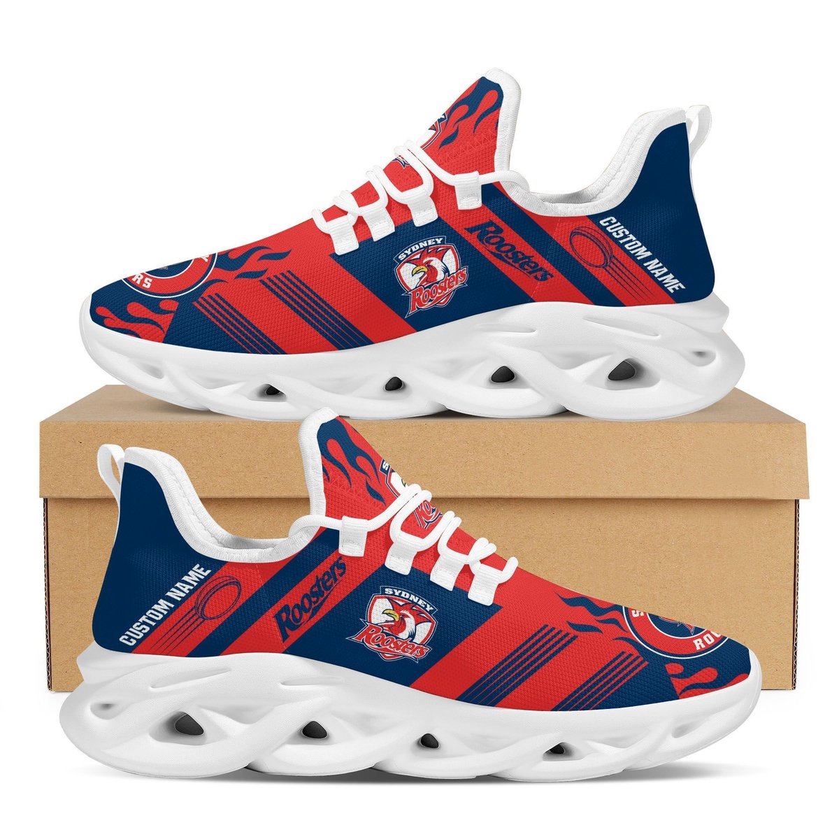 Sydney Roosters Custom Personalized Max Soul Sneakers Running Sports Shoes For Men Women Nrl For Men Women