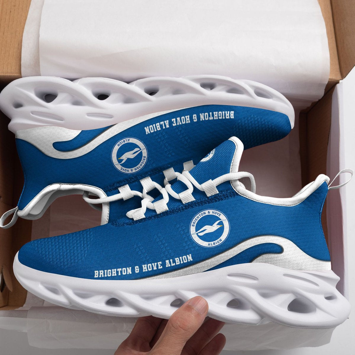 Epl Brighton & Hove Albion New Trending D Printed Max Soul Clunky Sneaker Shoes For Men Women