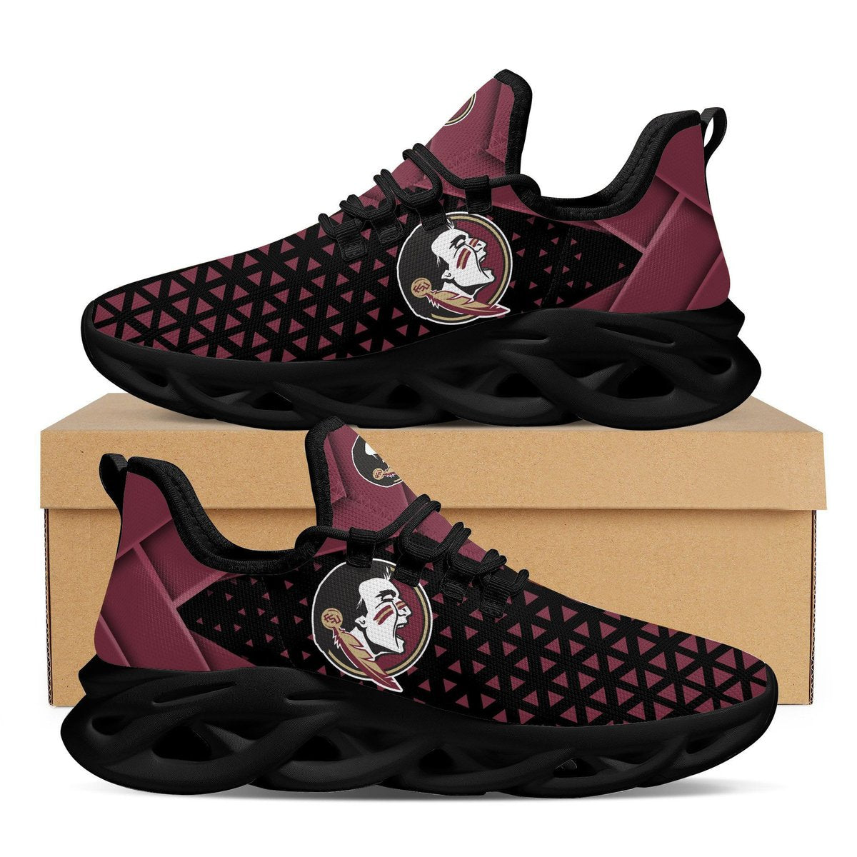 Florida State Seminoles American Football Max Soul Sneakers Running Sports Shoes For Men Women Full Size For Men Women