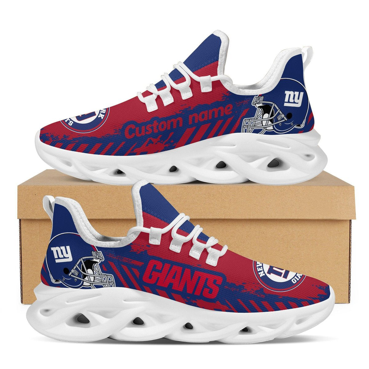 New York Giants Americanfootball Team Helmet Custom Name Personalized Men And Women Max Soul Sneakers Shoes For Fans For Men Women