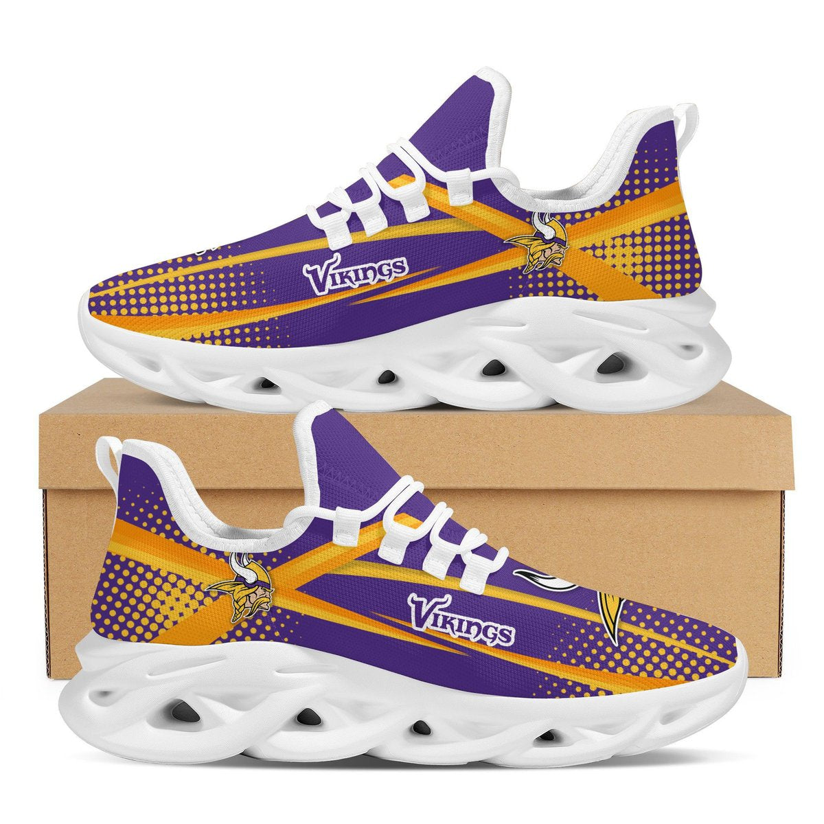 Minnesota Vikingsfootball Team Symbol Geometric Sporty Max Soul Sneakers Shoes Footwear For Men And Women For Men Women