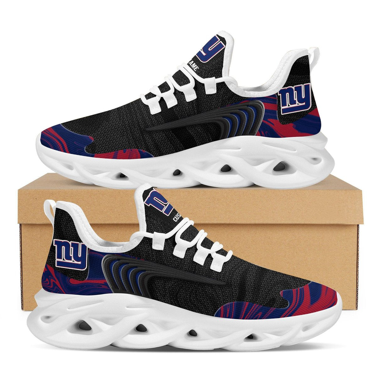 New York Giants Team Custom Personalized With Name Max Soul Sneakers Running Sports Shoes For Men Women Adults Football For Men Women
