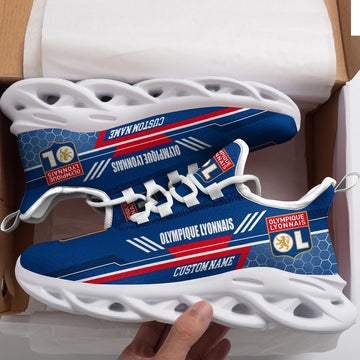 Olympique Lyonnais Custom Personalized Max Soul Sneakers Running Sports Shoes For Men Women Football Fan Football Fan For Men Women