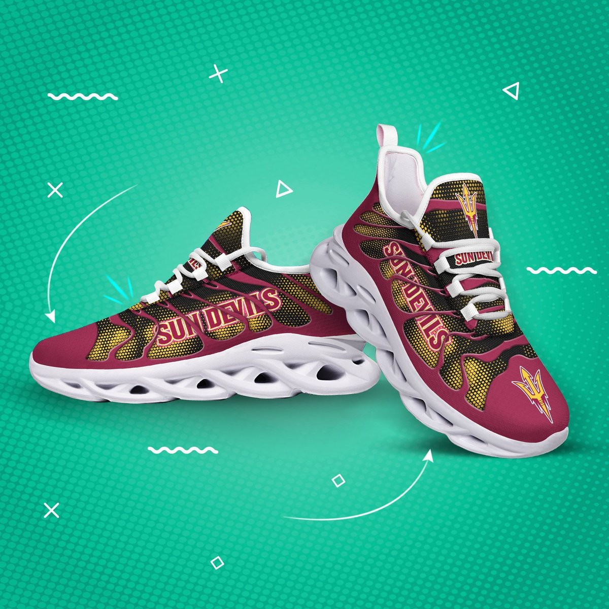 Rizona State Sun Devils Ncaa Max Soul Sneaker New Dttcl8803