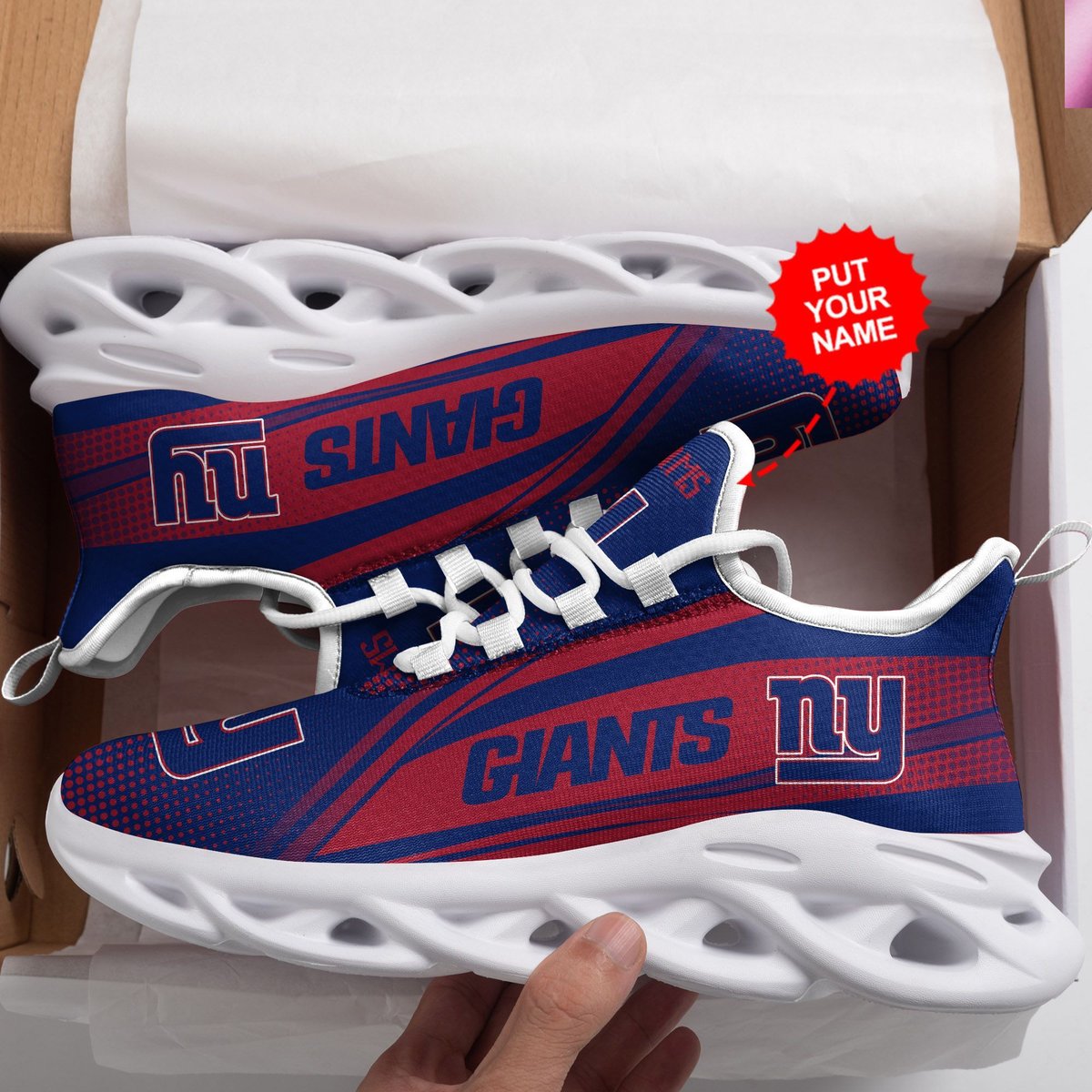 New York Giants Custom Personalized Max Soul Sneakers Running Sports Shoes For Men Women For Men Women