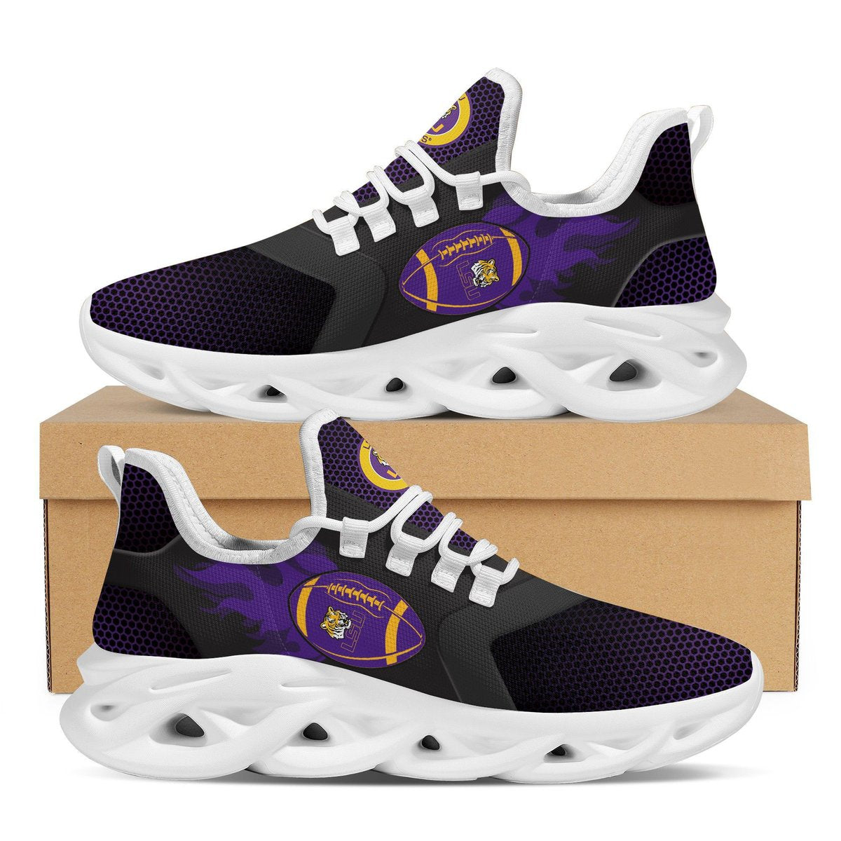 Lsu Tigers Fire Ball Max Soul Sneakers Running Sports Shoes For Men Women Football Fans For Men Women
