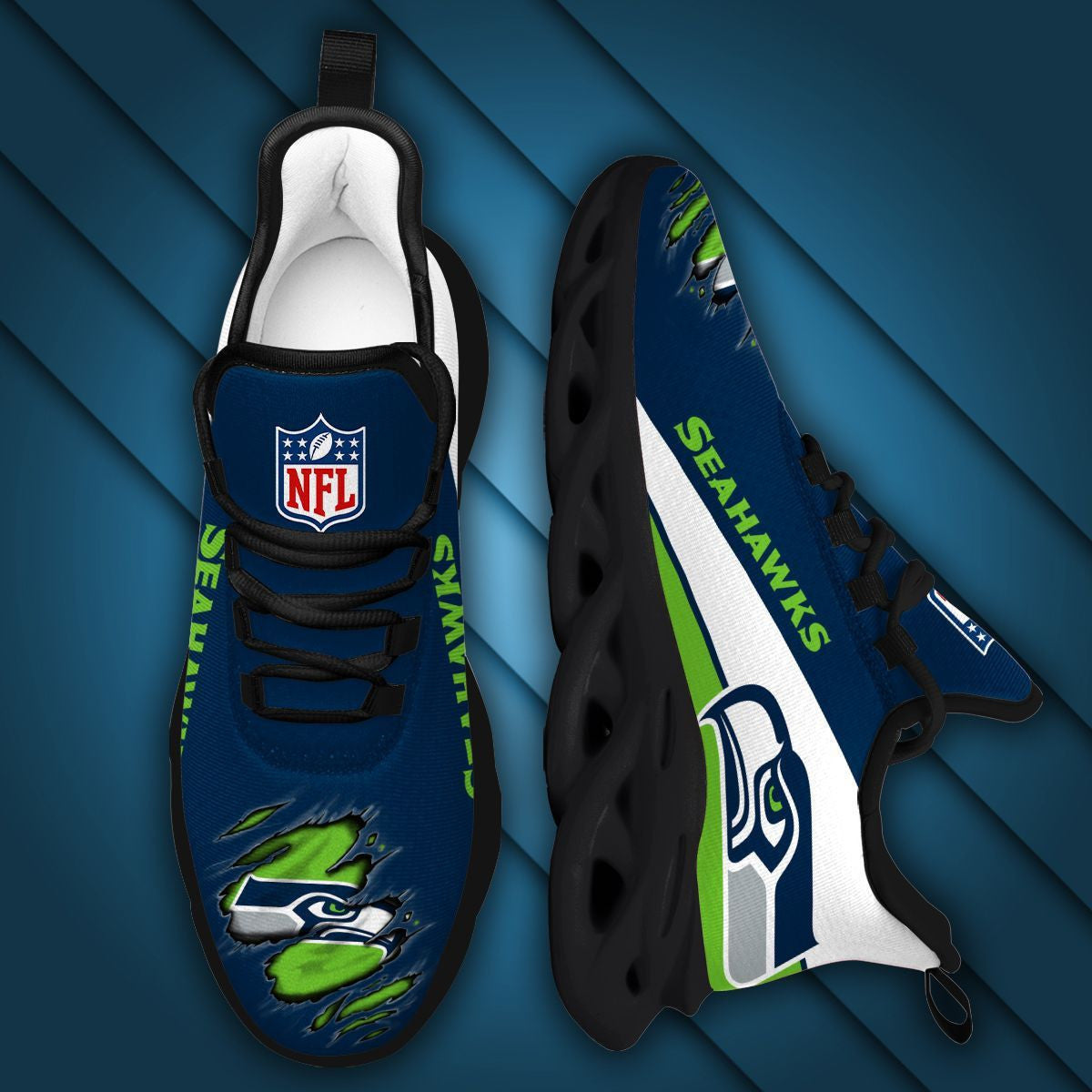 Seattle Seahawks Max Soul Sneakers Running Sports Shoes For Men Women For Men Women