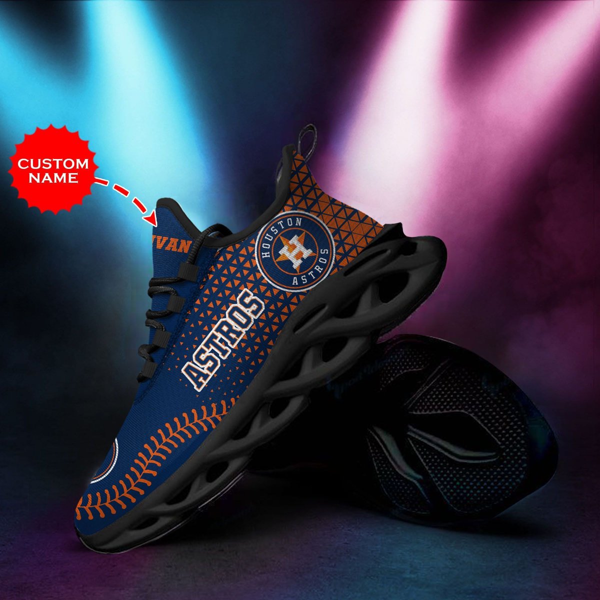 Houston Astros Custom Personalized Max Soul Sneakers Running Sports Shoes For Men Women For Men Women