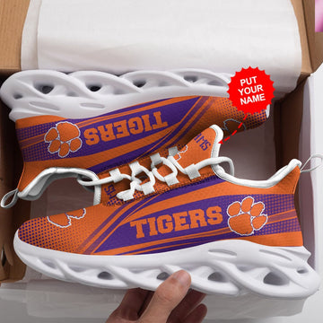 Clemson Tigers Custom Personalized Max Soul Sneakers Running Sports Shoes For Men Women For Men Women
