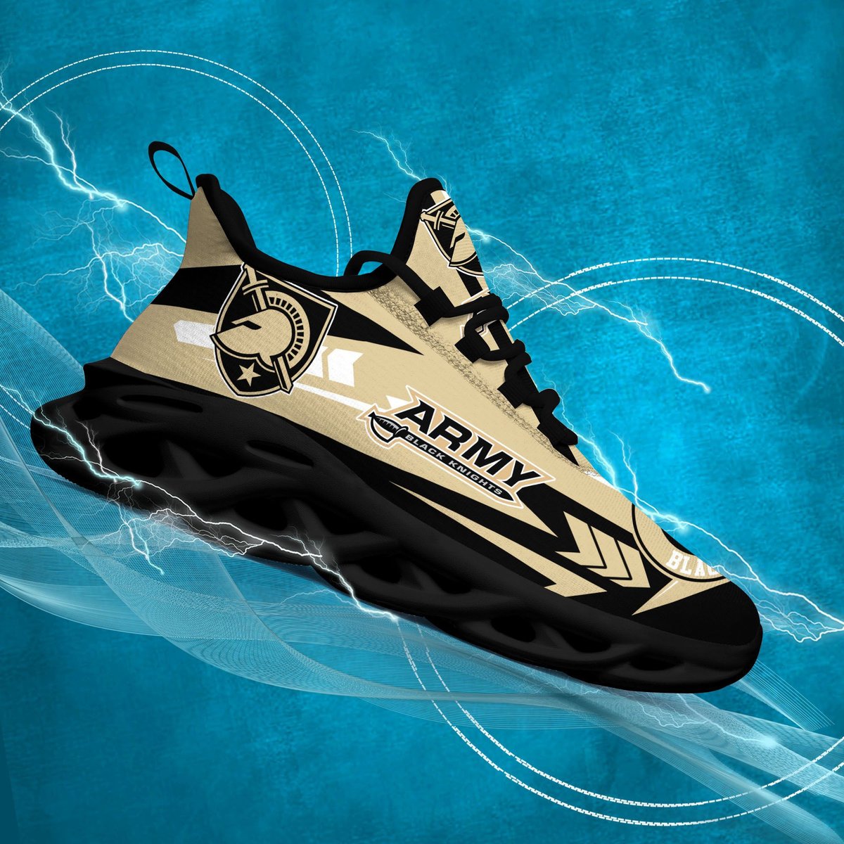 Rmy Black Knights Ncaa3 Premium Max Soul Sneakers New Trending Gift Fort Sport Lovers, Perfect Choice Camping Travel