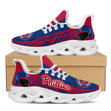 Philadelphia Phillies Baseball Team Helmet Custom Name Personalized Men And Women Max Soul Sneakers Shoes For Fans For Men Women