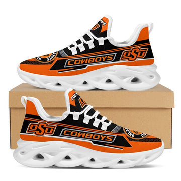 Oklahoma State Cowboys Football Team Symbol Geometric Pattern Custom Name Personalized 3d All Over Print Max Soul Sneakers For Men And Women For