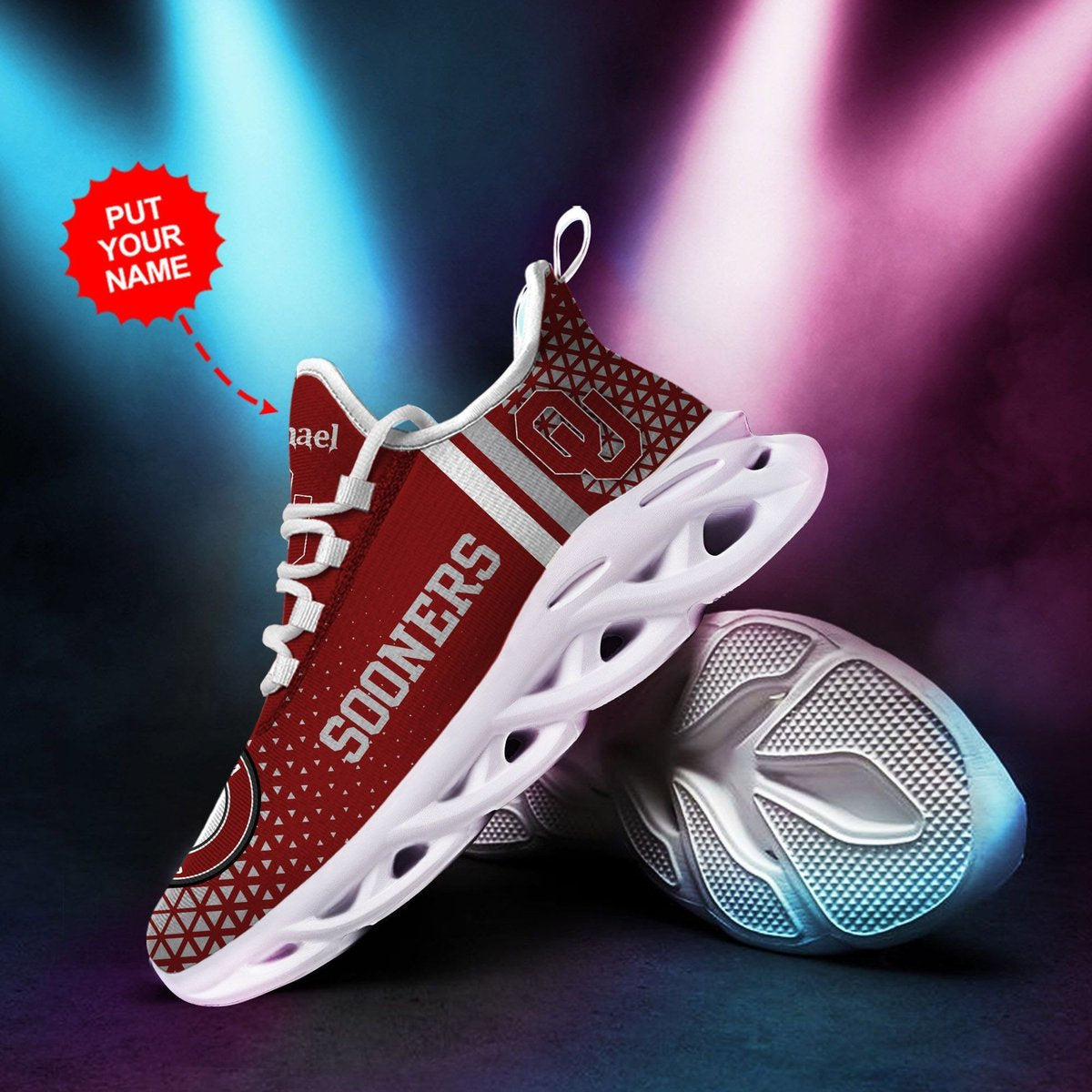 Oklahoma Sooners Custom Personalized Max Soul Sneakers Running Sports Shoes For Men Women For Men Women