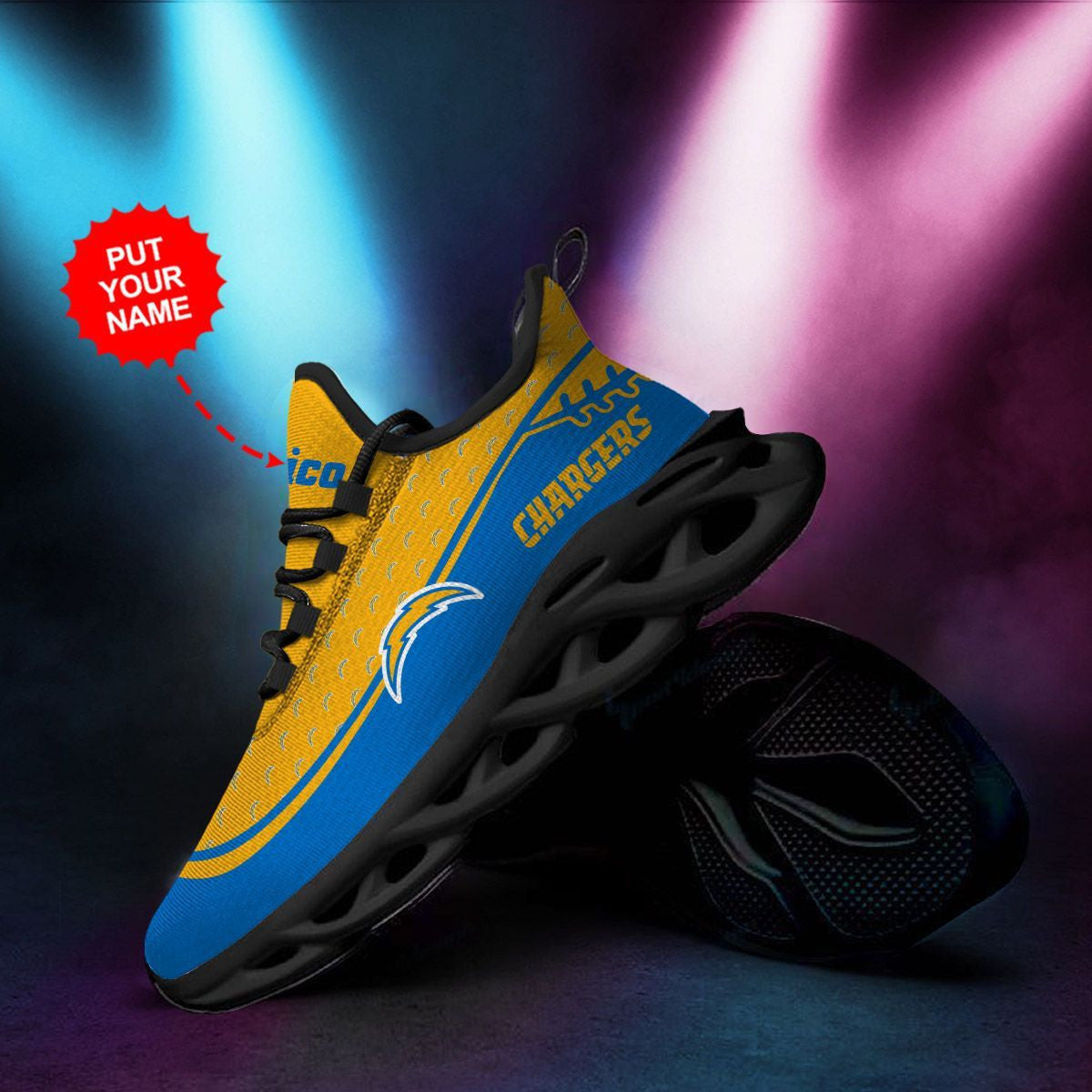 Los Angeles Chargers Custom Personalized Max Soul Sneakers Running Sports Shoes For Men Women For Men Women