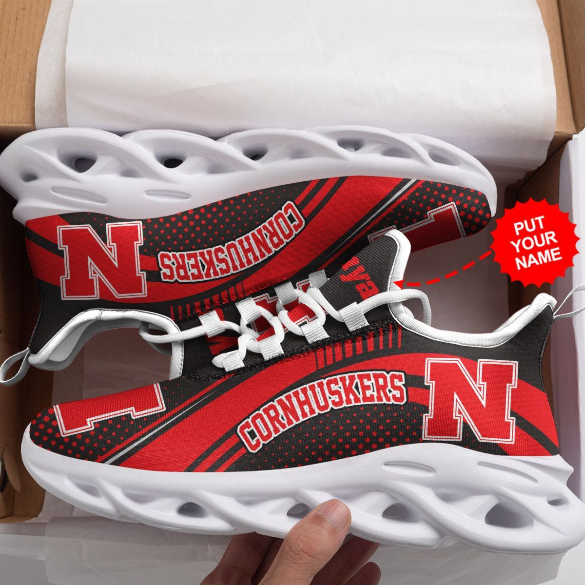 Nebraska Cornhuskers Custom Personalized Max Soul Sneakers Running Sports Shoes For Men Women For Men Women
