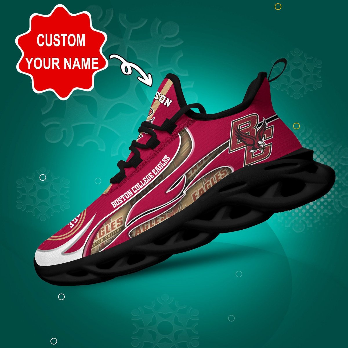 Boston College Eagles Personalized Max Soul Sneaker Dtms189056 For Men Women