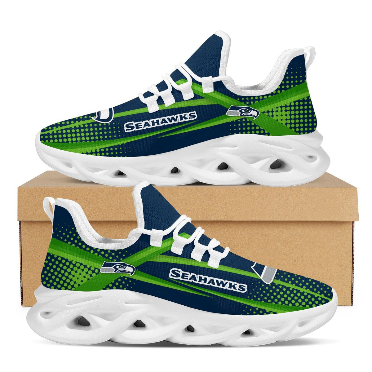 Seattle Seahawksfootball Team Symbol Geometric Sporty Max Soul Sneakers Shoes Footwear For Men And Women For Men Women