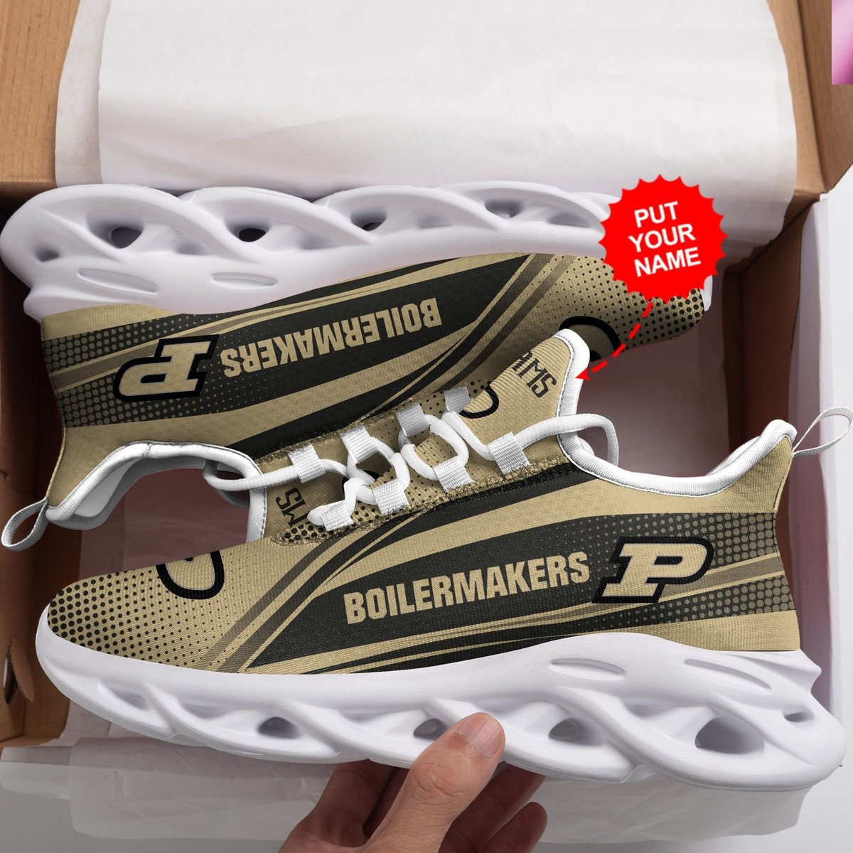 Purdue Boilermakers Custom Personalized Max Soul Sneakers Running Sports Shoes For Men Women For Men Women