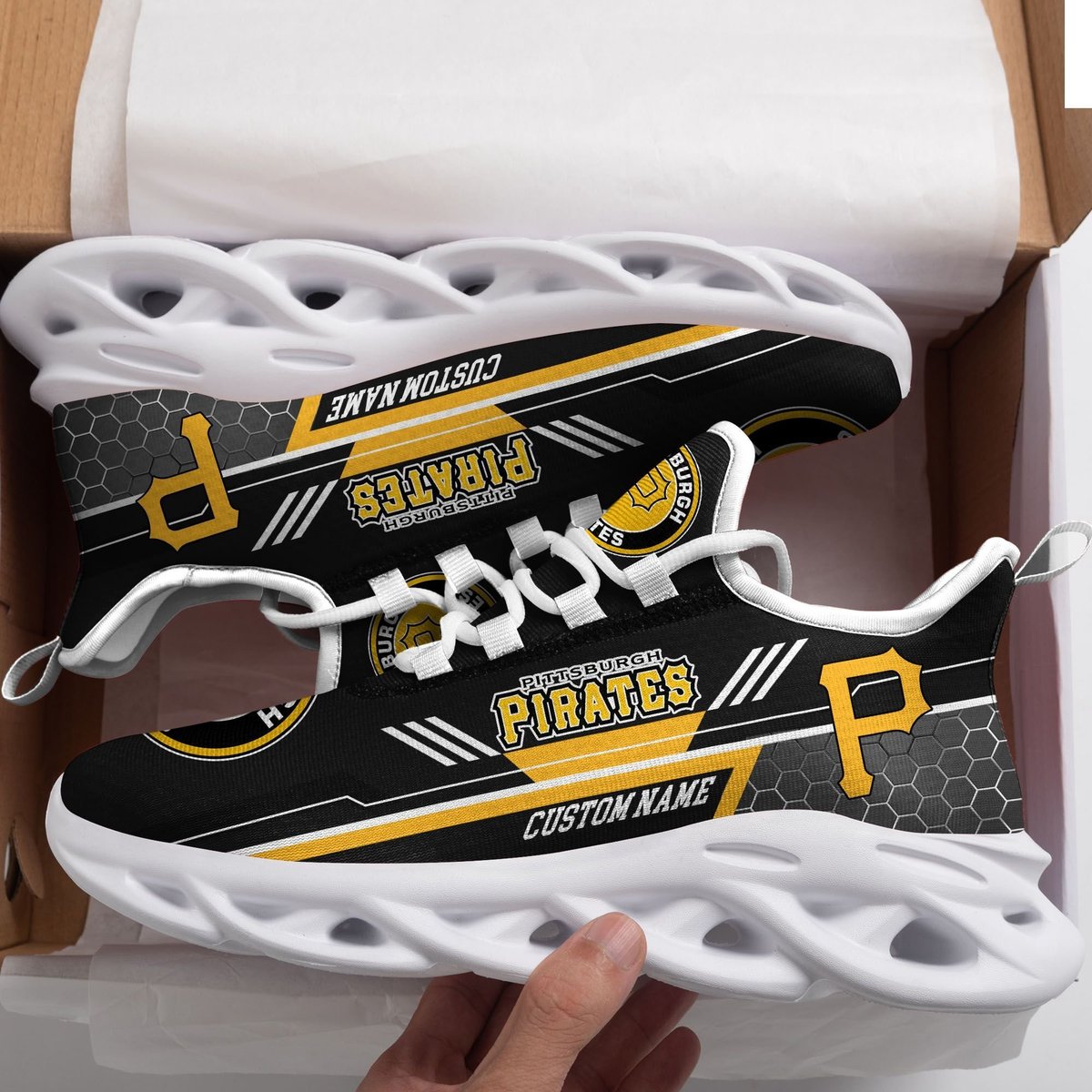 Pittsburgh Pirates Custom Personalized Max Soul Sneakers Running Sports Shoes For Men Women Football Fan Football Fan For Men Women