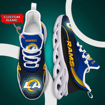 Los Angeles Rams Max Soul Shoes Luxury Custom Name 01 M3rtt0203 For Men Women