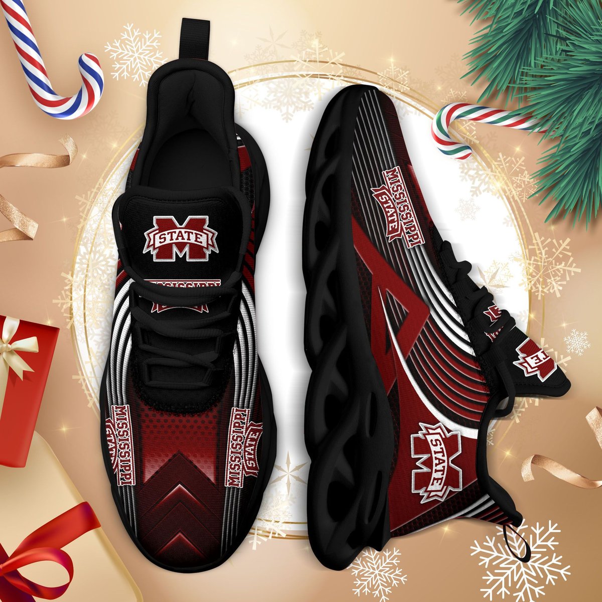 Ississippi State Bulldogs Ncaa1-max Soul Sneakers For This Season Tu26838 Perfect Choice Sport Beautiful Printing