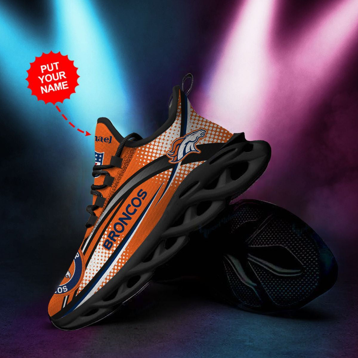 Denver Broncos Custom Personalized Max Soul Sneakers Running Sports Shoes For Men Women For Men Women