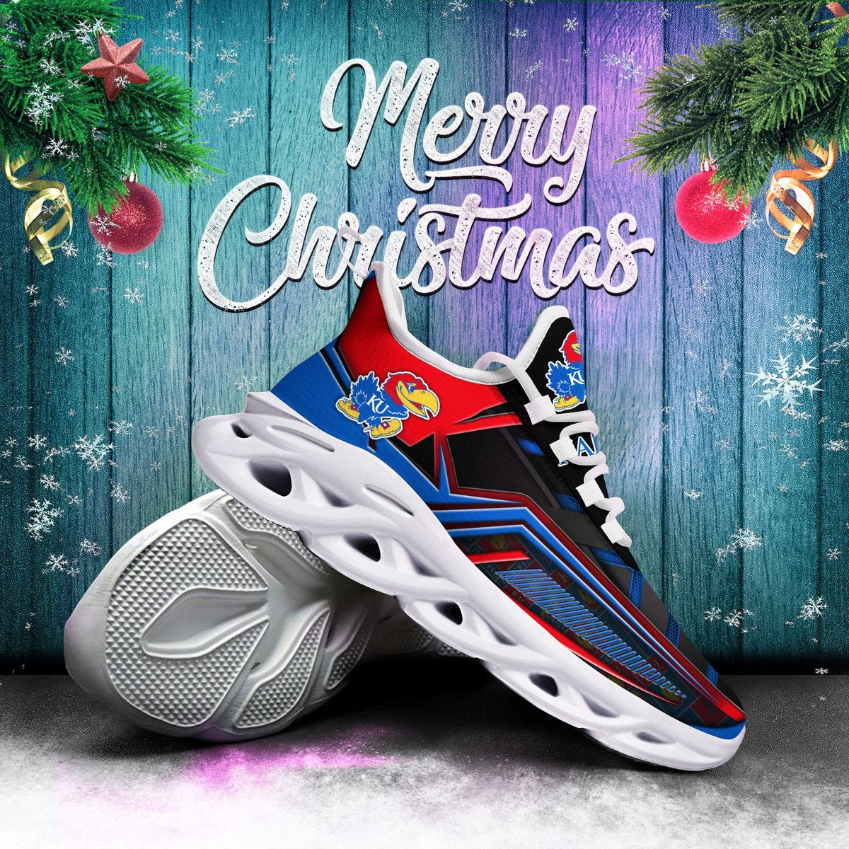Kansas Jayhawks Ncaa2-max Soul Sneakers Christmas Tu26794 Perfect Choice Sport Beautiful Printing For Men Women